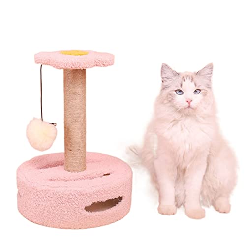 Strapazierfähiges vertikales Katzenkratzpolster aus Sisal, weiches Katzenkratzspielzeug im Stehen, Katzenkratzbaum mit hängendem Ball, Schutz von Möbeln von TONGDY