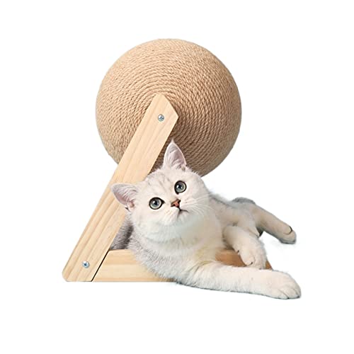 Triangles Cat Lounge Bed, Durable Cat Scratcher Post, Cat Nest with Spinning Ball, Multifunktions-Katzenspielzeug (Size : 18 * 18 * 16cm) von TONGDY