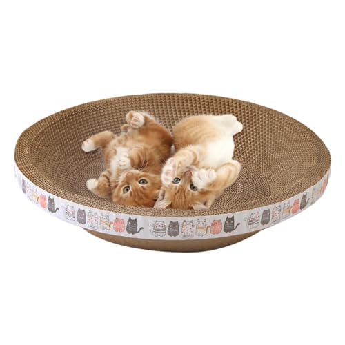 Katzenkratzbrett | Karton Katzenkratzer | Ovales Welliges Kratzbrett Katzenkratzbaum Karton Katzenkratzer | Hochdichtes Katzenkratzbrett für Möbelschutz Katzenkratzbrett | Karton Katzenkratzer | Ovales Welliges Kratzbrett Katzenkratzbaum Karton Katzenkratzer | Hochdichtes Katzenkratzbrett für Möbelschutz von TONGFENG