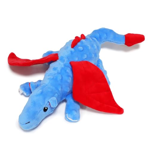 TONGKTAI Hundespielzeug, quietschend, weiches Plüsch-Dinosaurier-Welpen-Kauspielzeug mit Knisterpapier, lustiges, interaktives, unzerstörbares Haustier-Beißspielzeug für kleine, mittelgroße und große TONGKTAI Hundespielzeug, quietschend, weiches Plüsch-Dinosaurier-Welpen-Kauspielzeug mit Knisterpapier, lustiges, interaktives, unzerstörbares Haustier-Beißspielzeug für kleine, mittelgroße und große von TONGKTAI