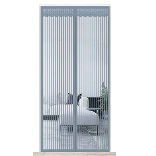 TONGha Benutzerdefinierter magnetischer Fliegengitter langlebiger Türschutz Mesh Anti-Tearing Türvorhang Netz Selbstklebend Selbstdichtend Türnetz für Terrasse Balkon Wohnzimmer von TONGha