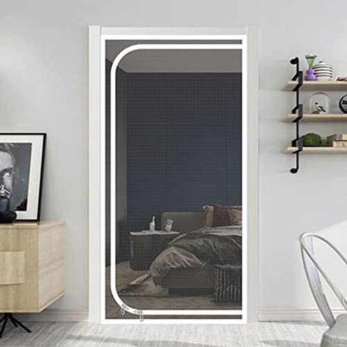 TONGha Bildschirmtür für Tür Balkon Wohnzimmer Schlafzimmer, Türnetz mit Reißverschluss Haustierfreundlicher Türvorhang Selbstklebend Anti Moskito Tür Mesh von Tongha