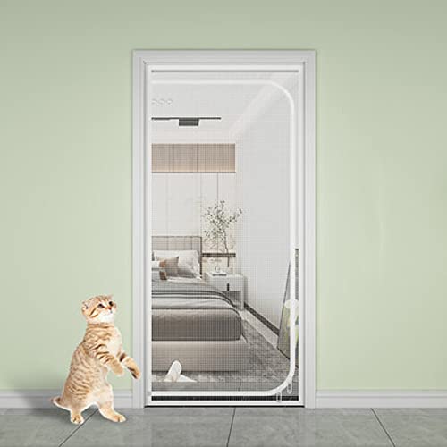 TONGha Custom Screen Door Anti-Moskito Fliegengitter Mesh Selbstklebend Tür Balkon Mesh Netz mit Reißverschluss Anti-Tearing Reißverschluss Türnetz von TONGha