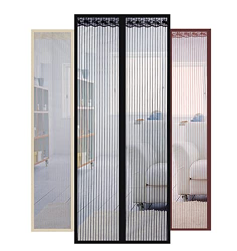 TONGha Fliegengitter für Türen, benutzerdefinierte magnetische Fliegengittertür selbstklebend Türnetz Balkon Terrasse Anti-Reißen Insektentür Sichtschutz Einfache Installation von Tongha