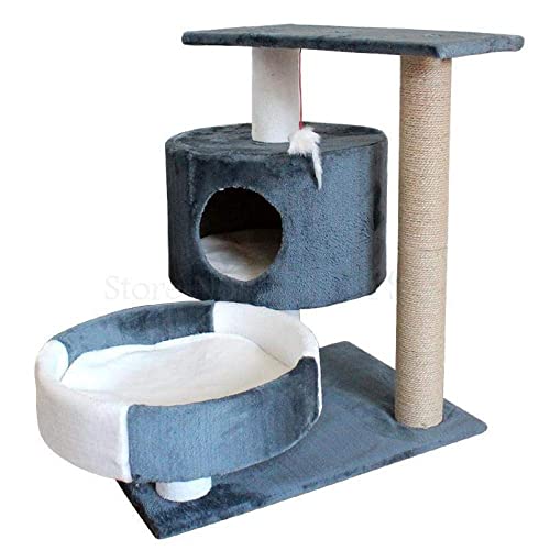 TONPOP Cat Supplies Four Seasons Katzenklettergerüst Katzennest Kratzbaum Massivholz Kleines Katzengerüst Kratzbaum Brett mit Nest g von TONPOP