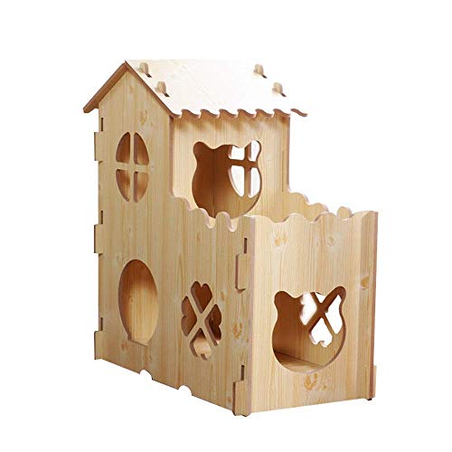 TONPOP Cat Tree Condo Stable Cat Klettergerüst Cats Activity Center Robustes Katzen-Klettergerüst Pet House (Color : Brown, Size : Free Size) g (Color : Brown, Size : Free Size) (Brown Fr von TONPOP