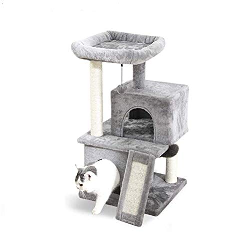 TONPOP Katze Springspielzeug Klettergerüst Kletterbaum Katzenmöbel Kratzen Katze Haustier Springende Bäume Spielen Übungsspielzeug (Farbe : Grau) (Grau) von TONPOP