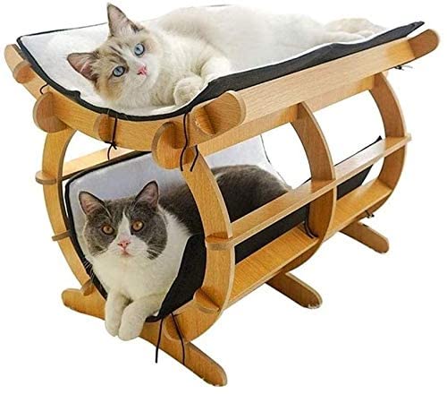 TONPOP Katzen-Klettergerüst Katzen-Klettergerüst Doppellagiges Katzen-Kletterrad Katzenspielzeug 55 x 45 cm Haustierbettwäsche von TONPOP