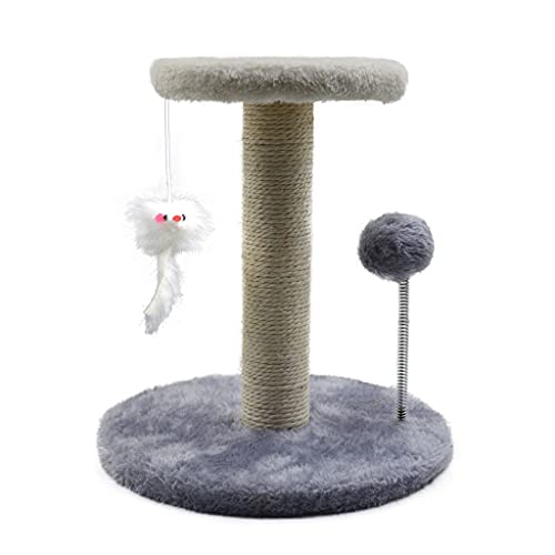 TONPOP Krallenständer für Katzen, Sisal-Katzenkratzbaum, Krallenschleifgerät, vertikales Katzen-Klettergerüst, Katzenspielzeug (Color : Dark Grey) (Light Grey) von TONPOP