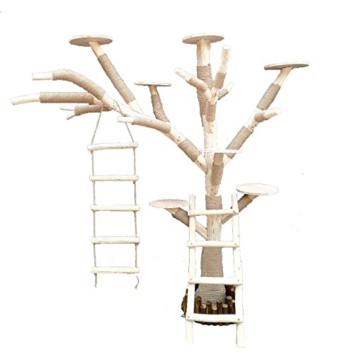 TONPOP Nachahmung Kratzbaum Katze Klettergerüst Verwelkter Baum Großer gefälschter Baum Modellierungsbaum Nest Haustier Springplattform Katzenspielzeug Dekoration g von TONPOP