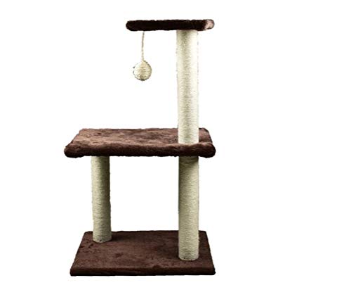 TONPOP New Pet Cat Tree House Cat Klettergerüst Dreidimensionaler Sisal-Kratzbaum Pet Cat Kratzbrett Cat Tower Cat Toy Cat Table (Color : Pink) (Brown) von TONPOP