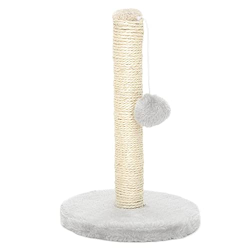 TONPOP Pet Pole Hair Ball Pet Toy for Cats Scratching Grinding Claw Sisal Claw Board (Color : Brown) (Light Grey) von TONPOP