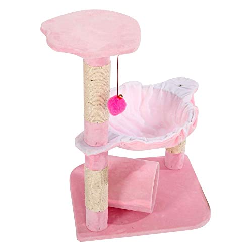 TONPOP Süße Katze klettert Baumspielzeug rosa Kratzturm für Katze von TONPOP