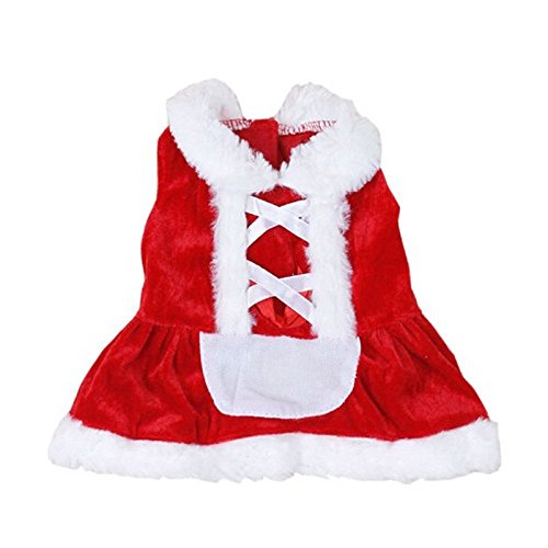 TONSEE Weihnachten Hund Kleidung Santa Doggy Kostüme Schmuck Haustier Bekleidung h (XS) von TONSEE