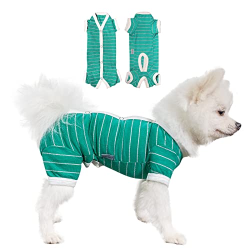 TONY HOBY Hunde-Pyjama, atmungsaktiv, cooles Welpen-Sweatshirt, dünn und leicht, Hunde-T-Shirts für kleine Hunde, Jungen (grün, XS von TONY HOBY