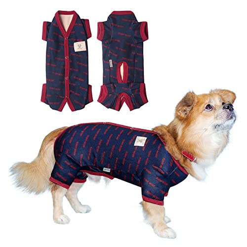 TONY HOBY Thermo-Schlafanzug für weibliche/männliche Hunde, 4 Beine, warm von TONY HOBY