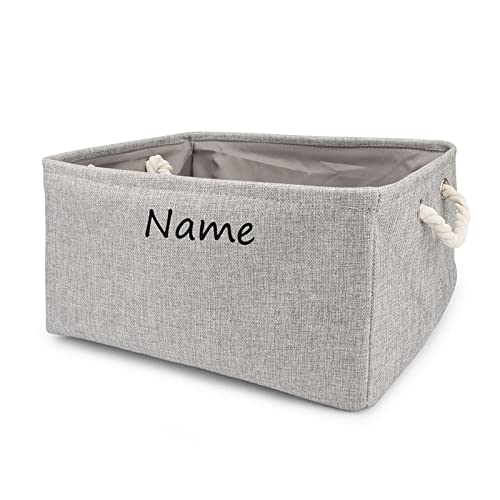 TONYFY Aufbewahrungsbox für Hundespielzeug, mit Personalisierbarem Namen des Haustieres, Behälter für die Organisation von Hundekleidung, Hunde Katzen zubehör und Haustierbedarf (Grau) TONYFY Aufbewahrungsbox für Hundespielzeug, mit Personalisierbarem Namen des Haustieres, Behälter für die Organisation von Hundekleidung, Hunde Katzen zubehör und Haustierbedarf (Grau) von TONYFY