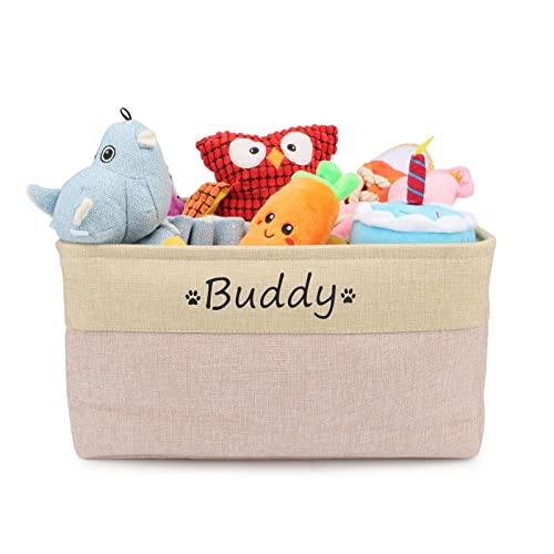 TONYFY Zusammenklappbarer Hundespielzeug-Aufbewahrungskorb mit Personalisiertem Haustiernamen und Gewebtem Seilgriff, Zum Aufbewahren von Hunde Katzen Zubehör, Haustierbedarf (Pfote-Rosa) TONYFY Zusammenklappbarer Hundespielzeug-Aufbewahrungskorb mit Personalisiertem Haustiernamen und Gewebtem Seilgriff, Zum Aufbewahren von Hunde Katzen Zubehör, Haustierbedarf (Pfote-Rosa) von TONYFY
