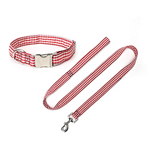 TONYFY Personalisierte Floral Hundehalsband mit Einstellbarer Benutzerdefinierte Gravierte Namensschild Hundehalsband mit Metallschnalle für Welpen, Kleine, Mittlere, und Große Hunde (Rot, M) von TONYFY