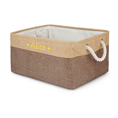 TONYFY Personalisierte Hundespielzeug-Aufbewahrungsbox, Zusammenklappbarer Aufbewahrungskorb mit individuellem Tiernamen, Zum Aufbewahren von Hunde Katzen zubehör, Haustierbedarf (Herz-Kaffee) TONYFY Personalisierte Hundespielzeug-Aufbewahrungsbox, Zusammenklappbarer Aufbewahrungskorb mit individuellem Tiernamen, Zum Aufbewahren von Hunde Katzen zubehör, Haustierbedarf (Herz-Kaffee) von TONYFY
