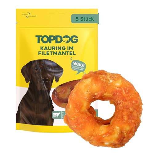Top Dog Chicken-Donut mit Huhn, zuckerfreier Kausnack für Hunde (5 Stück im Beutel) von TOP DOG Heimtiernahrungs GmbH