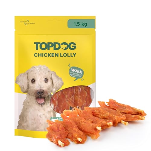 Top Dog Chicken-Lolly mit Hühnerfilet, zuckerfreier Kausnack für Hunde, 250g (6X 250g) von TOP DOG Heimtiernahrungs GmbH