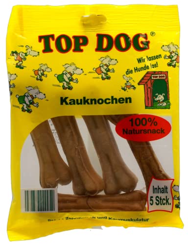 Top Dog Kauknochen 100% Natursnack, 10er Pack (10 x 5 Stück) von TOP DOG Heimtiernahrungs GmbH