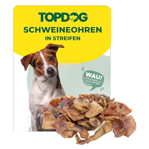 Top Dog Schweineohren in Streifen | Kausnack für Hunde (1 KG) von TOP DOG Heimtiernahrungs GmbH