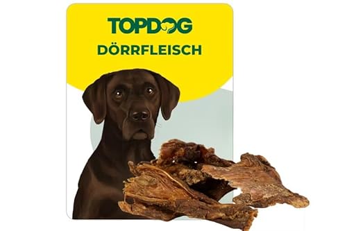 Topdog Rinderdörrfleisch für Hunde 250g - Dörrfleisch als Kaustreifen - 100% getrocknetes Schlundfleisch ohne Zusatzstoffe - Besonders schmackhaft und voll verdaulich von TOP DOG Heimtiernahrungs GmbH