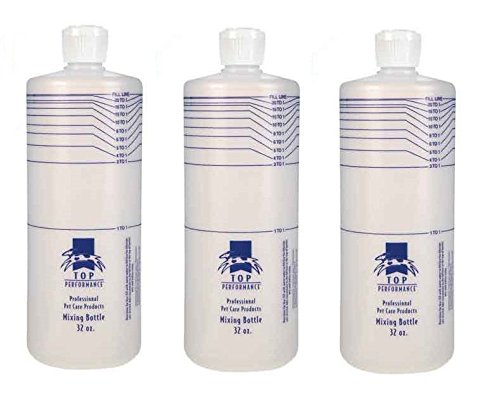 Top Performance Mischflasche, 900 ml, markierte Verdünnungsrate für Tierpflege-Salon-Konzentrat, 3 Flaschen von TOP PERFORMANCE
