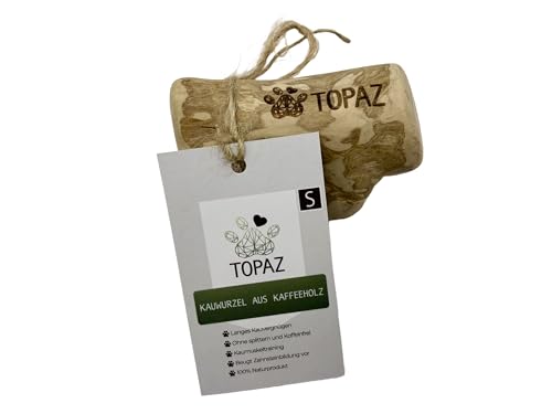 TOPAZ® Kaffeeholz Kauwurzel natürliches Kauspielzeug für Hunde (Wurzel-S) von TOPAZ