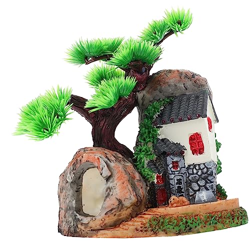 TOPBATHY 1 Stück Aquarium Harz Dekoration Kreatives Haus Ornament für Fischbecken Sichere und Gesundheitsbewusste Gestaltung für Aquarienlandschaften von TOPBATHY