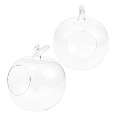 TOPBATHY 2 Stück Apfel Förmiger Terrarium Glasbehälter für Hydrokultur Gewächshaus Pflanzen Dekoration für Wohnzimmer und Büro Transparentes Design TOPBATHY 2 Stück Apfel Förmiger Terrarium Glasbehälter für Hydrokultur Gewächshaus Pflanzen Dekoration für Wohnzimmer und Büro Transparentes Design von TOPBATHY