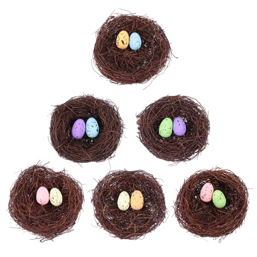 TOPBATHY 6 Sätze Teiliges Osternest Deko mit Handgeflochtenem Vogelhorst und Farbigen Ostereiern Durchmesser Kreative Frühlingsdekoration für Osterzweige Festfeiern und Wohnraumgestaltung TOPBATHY 6 Sätze Teiliges Osternest Deko mit Handgeflochtenem Vogelhorst und Farbigen Ostereiern Durchmesser Kreative Frühlingsdekoration für Osterzweige Festfeiern und Wohnraumgestaltung von TOPBATHY