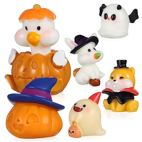 TOPBATHY 6 Stück Teiliges Halloween Dekorationsset aus Harz Witzige Hexenkaninchen und Kürbisfiguren für Mikrolandschaften und Pflanzenarrangements Garten und Tischdekoration TOPBATHY 6 Stück Teiliges Halloween Dekorationsset aus Harz Witzige Hexenkaninchen und Kürbisfiguren für Mikrolandschaften und Pflanzenarrangements Garten und Tischdekoration von TOPBATHY