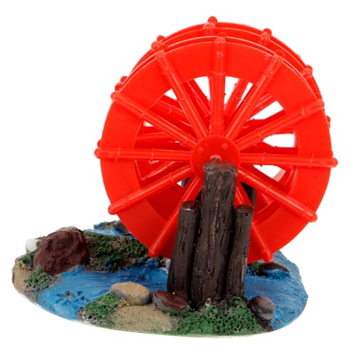 TOPBATHY Aquarium Deko-wasserrad Ornament Für Fischbehälter Miniatur Landschaftsdekor Aus Stabilem Resin Geeignet Für Süßwasser Mit Feinen Details Und Kompakter Bauweise von TOPBATHY