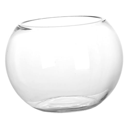 TOPBATHY Fischbecken Aus Glas Led Lichter Vakuum Runde Wasservase Herzstück des Pflanzgefäßes Würfel Oval Großes Fischglas Pumpe Fischbecken Klar Gelübde Streifen Uv Gewöhnliches Glas von TOPBATHY