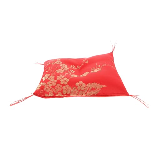 TOPBATHY Fortune Cat Unterlage aus Keramik mit Floralem Dekorative Weiche Quadratische Kissenbasis für Glückskatze Waschbar und rutschfest für Wohnräume von TOPBATHY