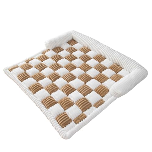 Topchances Haustier-Couchbezüge für Sofa, Hundesofa, Bett, Hundesofabezug, Sofabezug, Hundezubehör, quadratisch, kariert, gemütlich, Hundematte, Möbelschutz, Helles Curry, 75 x 75 cm Topchances Haustier-Couchbezüge für Sofa, Hundesofa, Bett, Hundesofabezug, Sofabezug, Hundezubehör, quadratisch, kariert, gemütlich, Hundematte, Möbelschutz, Helles Curry, 75 x 75 cm von TOPCHANCES