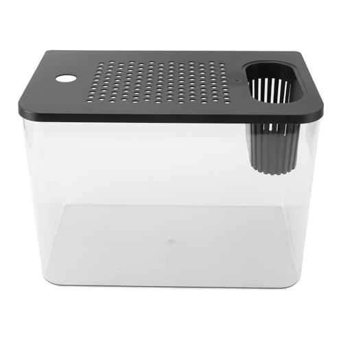 Betta Aquarium, Kleines Aquarium, 3,3 Gallonen, Durchsichtiges Kunststoff-Aquarium, Transparentes Desktop-Aquarium, Selbstreinigendes Starter-Set mit Deckel, Landschaft für Betta Aquarium, Kleines Aquarium, 3,3 Gallonen, Durchsichtiges Kunststoff-Aquarium, Transparentes Desktop-Aquarium, Selbstreinigendes Starter-Set mit Deckel, Landschaft für von TOPINCN