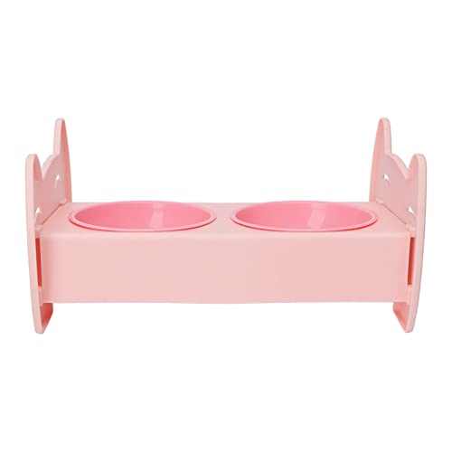 Dual Pet Bowl, Auslaufsichere Hundefutternäpfe Große Kapazität Einfache Reinigung für Katzen für Haustiere für Zoohandlungen (Rosa) von TOPINCN