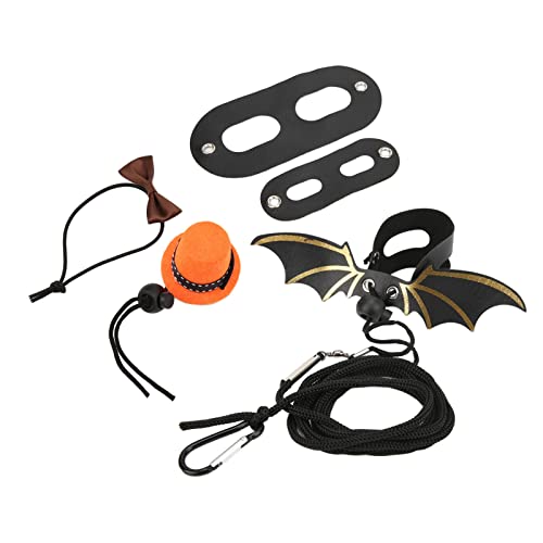 Hagedis Riem Harnas Set Cute Bat Wing Hut und Das für Petels, Multifunktionale Kletterdekoration für Haustierdekoration Hededes, Durchschnittliche Lederschrank Inklusive (Orangenhut + Kaffee Hagedis Riem Harnas Set Cute Bat Wing Hut und Das für Petels, Multifunktionale Kletterdekoration für Haustierdekoration Hededes, Durchschnittliche Lederschrank Inklusive (Orangenhut + Kaffee von TOPINCN
