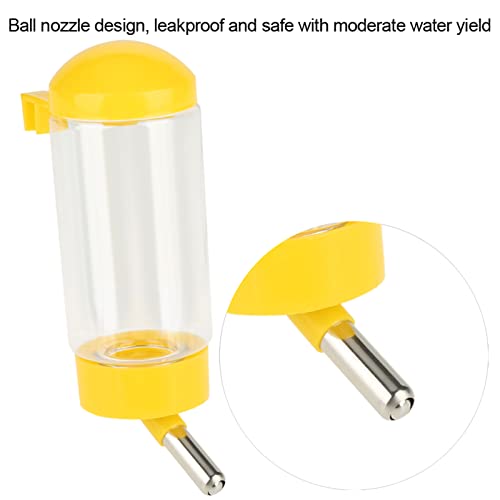 Langlebige, Lecksistente Haustierkugeldüse für Kaninchenhundkatze, Versiegelungsgummi-Ring-Design, Leicht zu Bedienende Hängende Wasserflasche für Käfig (Yellow) von TOPINCN