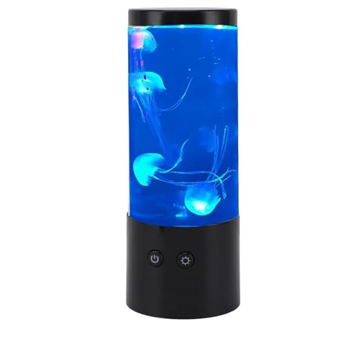 Qualle Lampe, LED Bunte Nacht Helles, Lebensee Dekorative Quallen Tanktisch Lampe Aquarium Licht, USB -Bubble -Jellyfishs Night Light Desk Stimmungslampe für Home Schlafzimmer Qualle Lampe, LED Bunte Nacht Helles, Lebensee Dekorative Quallen Tanktisch Lampe Aquarium Licht, USB -Bubble -Jellyfishs Night Light Desk Stimmungslampe für Home Schlafzimmer von TOPINCN