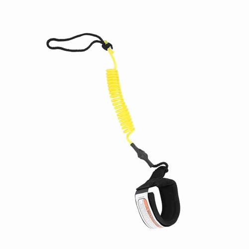 TOPINCN 5ft Stand Up Paddle Board Sproted Leine mit Knöchelgurt, Robust und Leicht für Surfbrett, für Bodyboard Geeignet, Neoprenmaterial Geeignet (Yellow) von TOPINCN