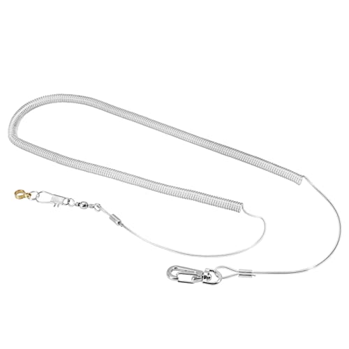 TOPINCN 6m Papagei Vogel Flug Training Seil Leinen Kit Anti-Bite U-Shackle Leichtes Tragbar für Vogelspielzeuge (4,5 mm+6 m Fliegenseil) von TOPINCN