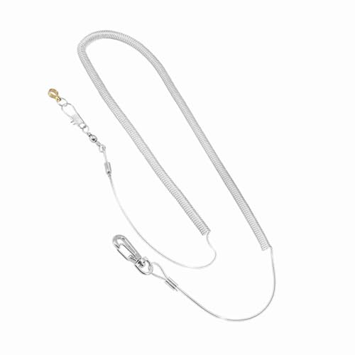 TOPINCN 6m Papagei Vogel Flug Training Seil Leinen Kit Anti-Bite U-Shackle Leichtes Tragbar für Vogelspielzeuge (6,5 mm+6m Fliegenseil) von TOPINCN