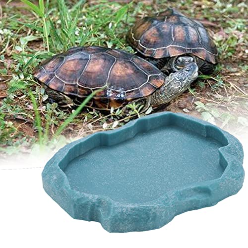 TOPINCN ABS -Harz Reptile Schüssel Glatte Oberflächenfutterschüssel für Eidechsen- und Schildkrötenraum (M) von TOPINCN