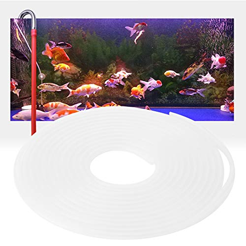 TOPINCN Aquarium Sauerstoff Silikonluft Spät für 196,9 Zoll Flexible Sauerstoffrohre Sicher für Geeignete Fische für Frische oder Gesalzene Wasserumgebungen (Transparente Farbe) von TOPINCN