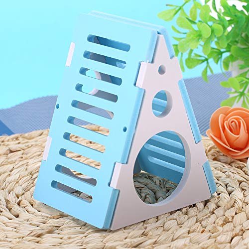 TOPINCN Hamster Hamster Plastik in Holzspielzeug von Haustierdesign DIY -Design Vielseitiger Gebrauch für Small Animals Company (Blue) von TOPINCN